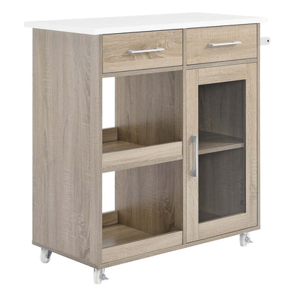 Culinary Kitchen Cart With Towel Bar by Modway