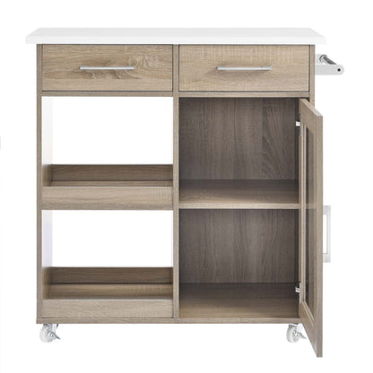 Culinary Kitchen Cart With Towel Bar by Modway