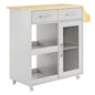 Culinary Kitchen Cart With Spice Rack by Modway