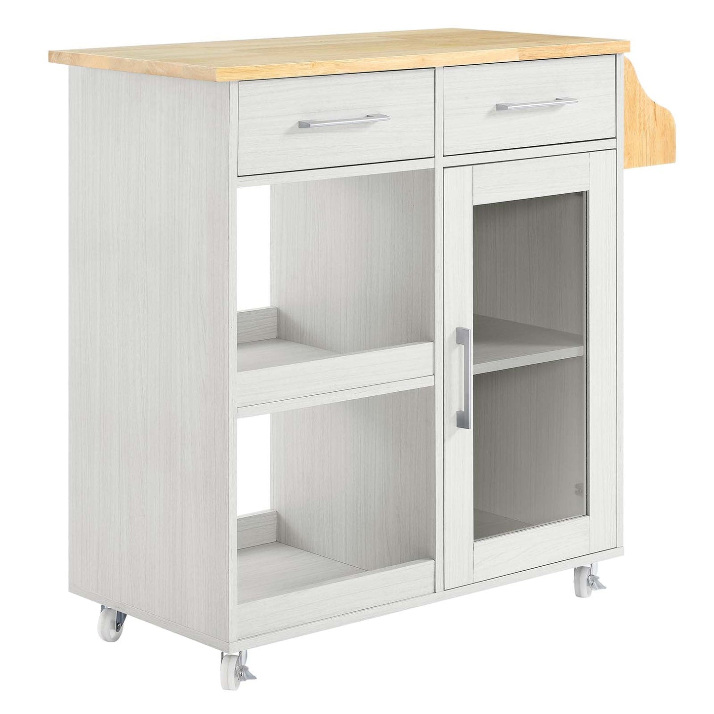 Culinary Kitchen Cart With Spice Rack by Modway