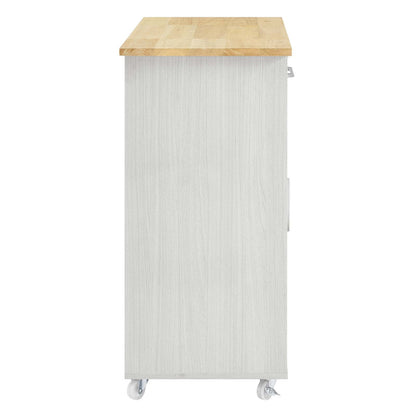 Culinary Kitchen Cart With Spice Rack by Modway