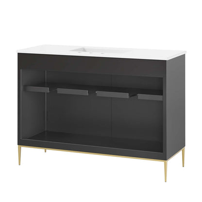 Awaken 48" Double Sink Bathroom Vanity by Modway