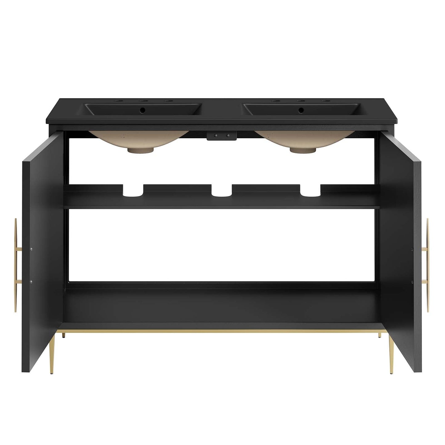 Awaken 48" Double Sink Bathroom Vanity by Modway
