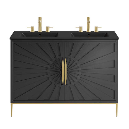 Awaken 48" Double Sink Bathroom Vanity by Modway