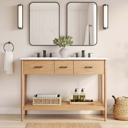 Zaire 48" Double Sink Compatible Bathroom Vanity Cabinet (Sink Basin Not Included) by Modway