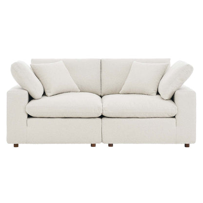 Commix Down Filled Overstuffed Boucle Fabric Loveseat by Modway