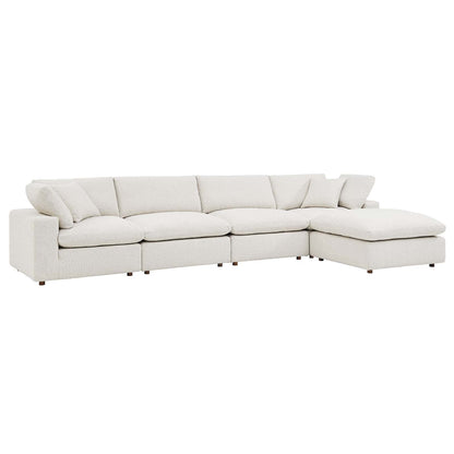 Commix 5-Piece Down Filled Overstuffed Boucle Fabric Sectional Sofa by Modway