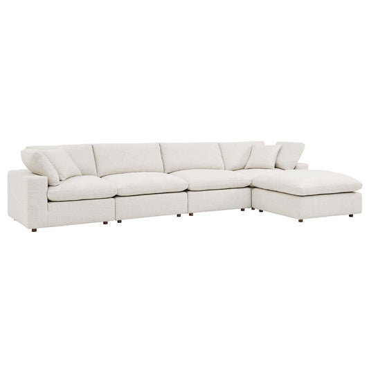 Commix 5-Piece Down Filled Overstuffed Boucle Fabric Sectional Sofa by Modway