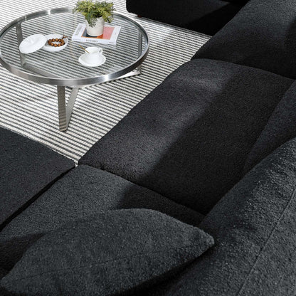 Commix 6-Piece Down Filled Overstuffed Boucle Sectional Sofa by Modway