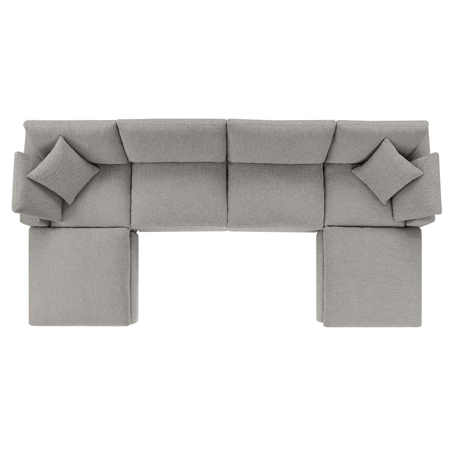 Commix 6-Piece Down Filled Overstuffed Boucle Sectional Sofa by Modway
