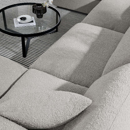 Commix 6-Piece Down Filled Overstuffed Boucle Sectional Sofa by Modway
