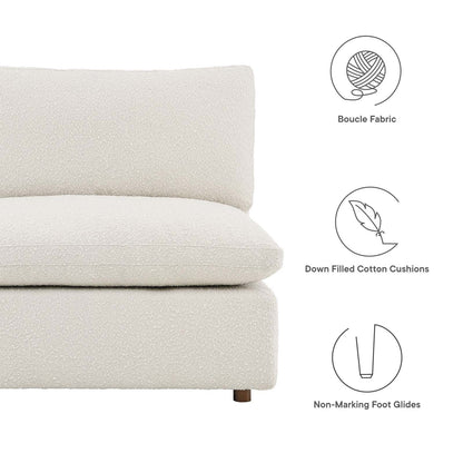 Commix 5-Piece Down Filled Overstuffed Boucle Fabric Sectional Sofa by Modway