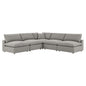 Commix 5-Piece Down Filled Overstuffed Boucle Fabric Sectional Sofa by Modway