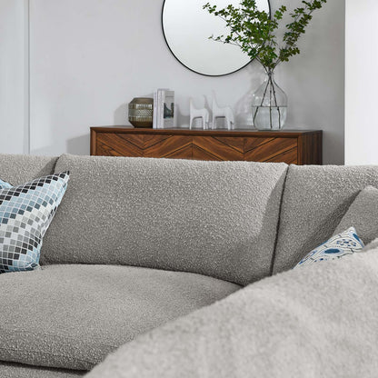 Commix 5-Piece Down Filled Overstuffed Boucle Fabric Sectional Sofa by Modway
