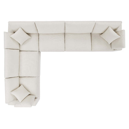 Commix 6-Piece Down Filled Overstuffed Boucle Fabric Sectional Sofa by Modway