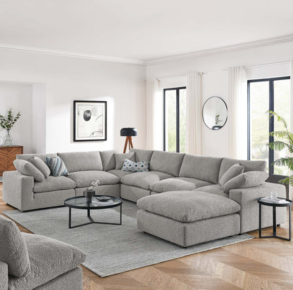 Commix 7-Piece Down Filled Overstuffed Boucle Sectional Sofa by Modway