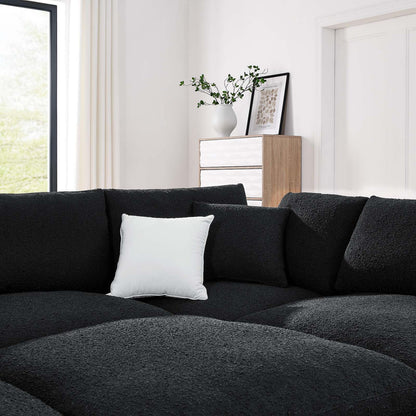 Commix 6-Piece Down Filled Overstuffed Boucle Fabric Sectional Sofa by Modway
