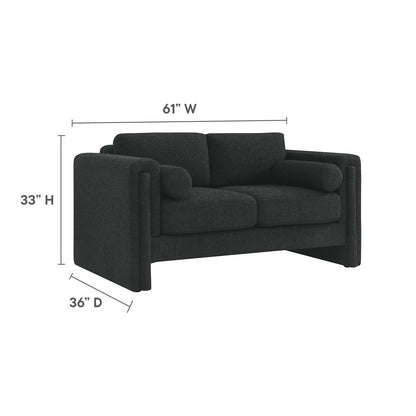 Visible Boucle Fabric Loveseat by Modway