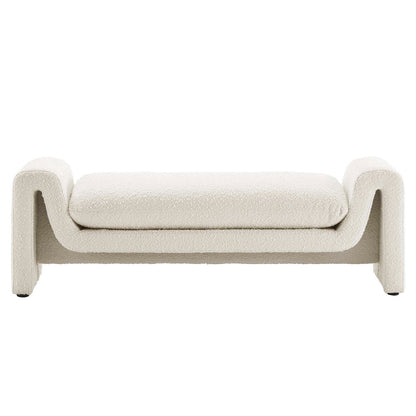 Waverly Boucle Fabric Bench by Modway