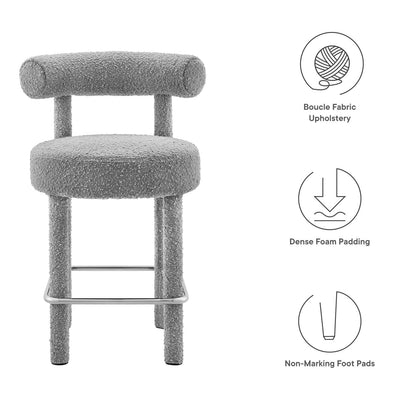 Toulouse Boucle Fabric Counter Stool by Modway