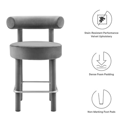 Toulouse Performance Velvet Counter Stool by Modway