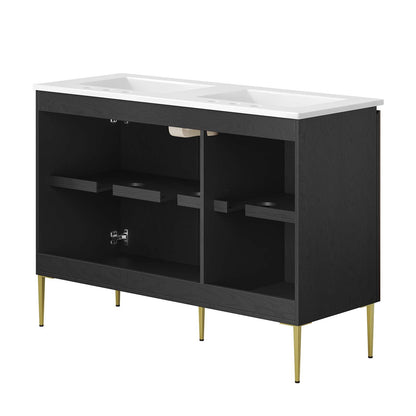 Alchemist 48" Double Sink Bathroom Vanity by Modway