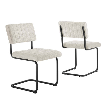 Parity Boucle Dining Side Chairs Set of 2 by Modway