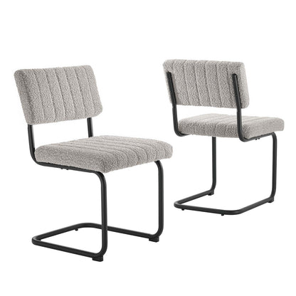 Parity Boucle Dining Side Chairs Set of 2 by Modway