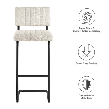 Parity Boucle Bar Stools Set of 2 by Modway