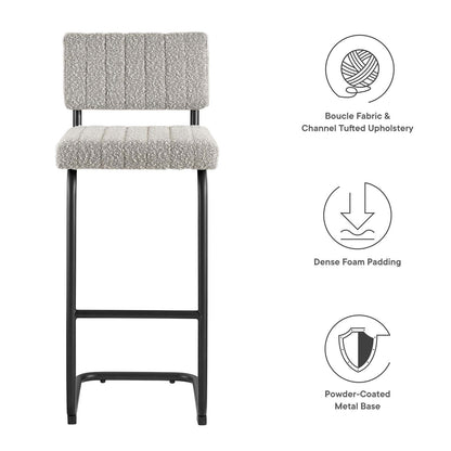 Parity Boucle Bar Stools Set of 2 by Modway