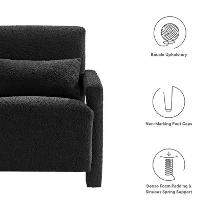 Mirage Boucle Upholstered Armchair by Modway