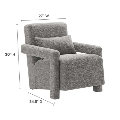 Mirage Boucle Upholstered Armchair by Modway