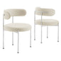 Albie Fabric Dining Chairs Set of 2 by Modway