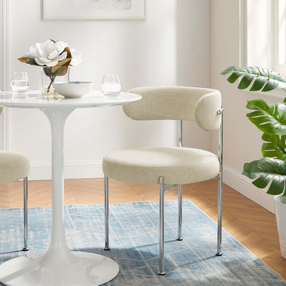 Albie Fabric Dining Chairs Set of 2 by Modway