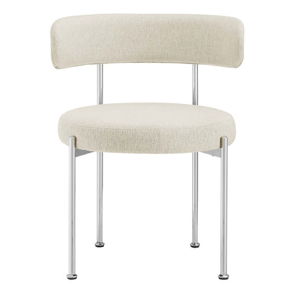 Albie Fabric Dining Chairs Set of 2 by Modway