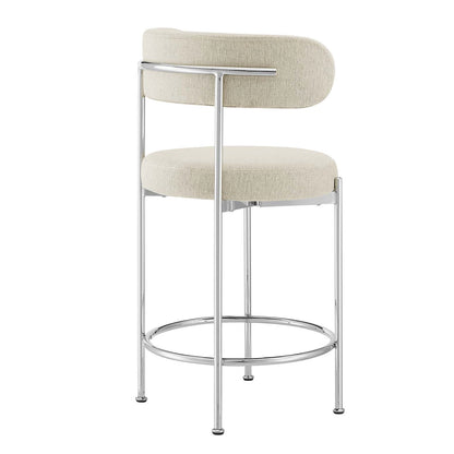 Albie Fabric Counter Stools Set of 2 by Modway