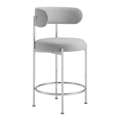 Albie Fabric Counter Stools Set of 2 by Modway