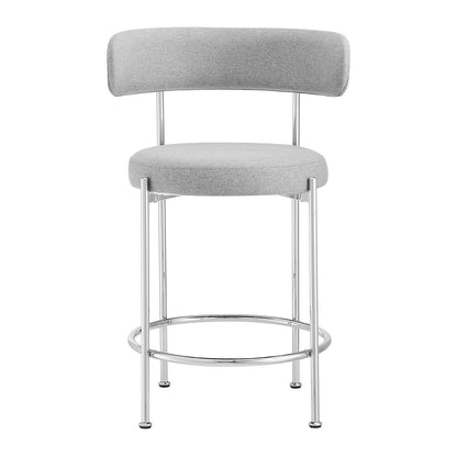 Albie Fabric Counter Stools Set of 2 by Modway