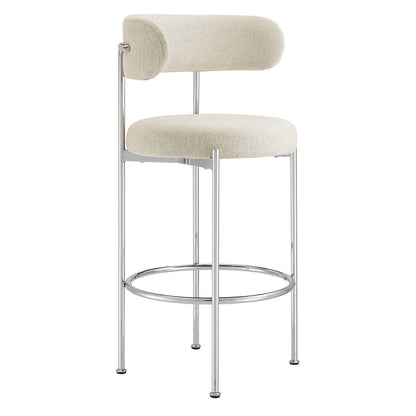 Albie Fabric Bar Stools Set of 2 by Modway