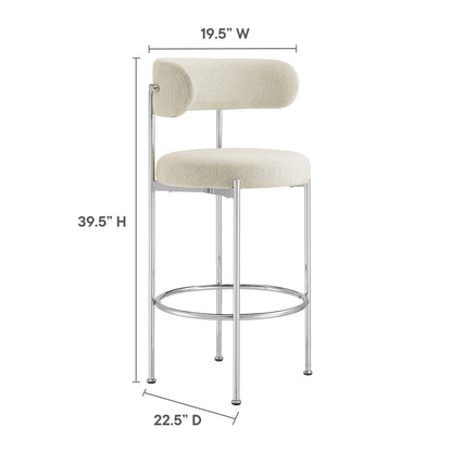 Albie Fabric Bar Stools Set of 2 by Modway
