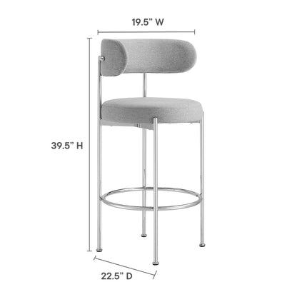Albie Fabric Bar Stools Set of 2 by Modway