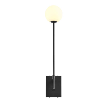 Riva White Globe Wall Sconce by Modway