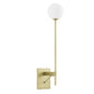 Riva White Globe Wall Sconce by Modway