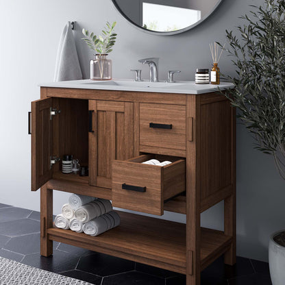 Ashlyn 36" Wood Bathroom Vanity by Modway