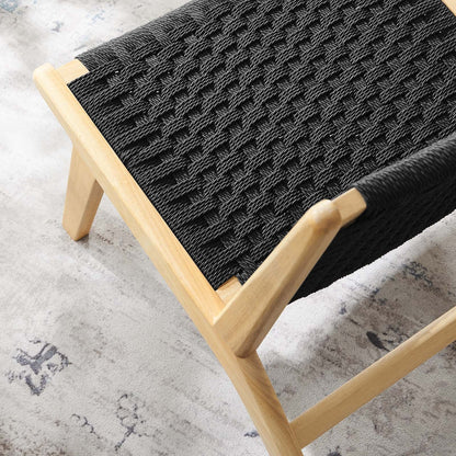 Saoirse Woven Rope Wood Accent Lounge Chair by Modway
