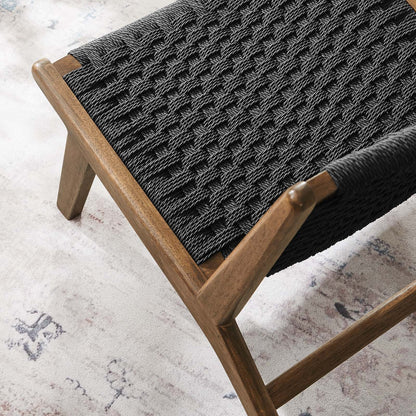 Saoirse Woven Rope Wood Accent Lounge Chair by Modway