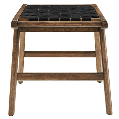 Saoirse 47" Faux Leather Wood Bench by Modway