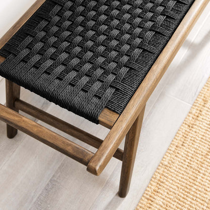 Saoirse 47" Wove Rope Wood Bench by Modway