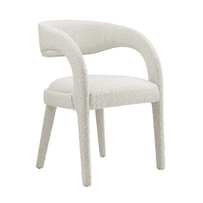 Pinnacle Boucle Upholstered Dining Chair Set of 2 by Modway