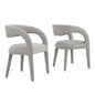 Pinnacle Boucle Upholstered Dining Chair Set of 2 by Modway